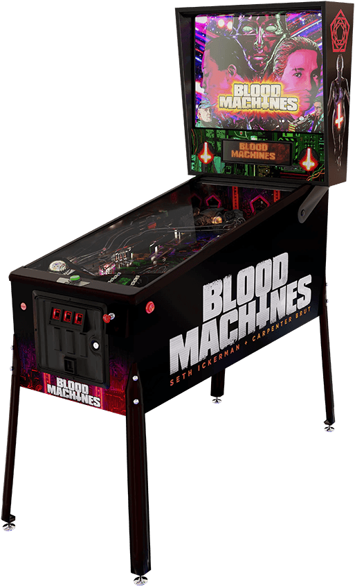 Blood Machines pinball cabinet render